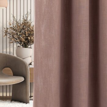 Hotový záves s páskou 140x280cm ružová, 140 x 280 cm