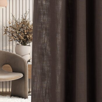 Hotový záves s páskou 140x280cm tmavohnedá, 140 x 280 cm