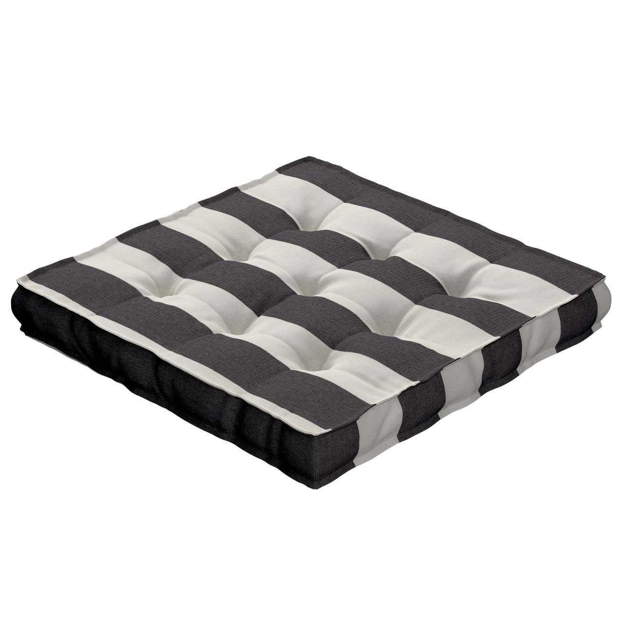 Kamil s úchytom, biało-grafitowe pionowe pasy, 40 x 40 x 6 cm, Quadro, 143-92 Kamil s úchytom, biało-grafitowe pionowe pasy, 40 x 40 x 6 cm, Quadro, 143-92