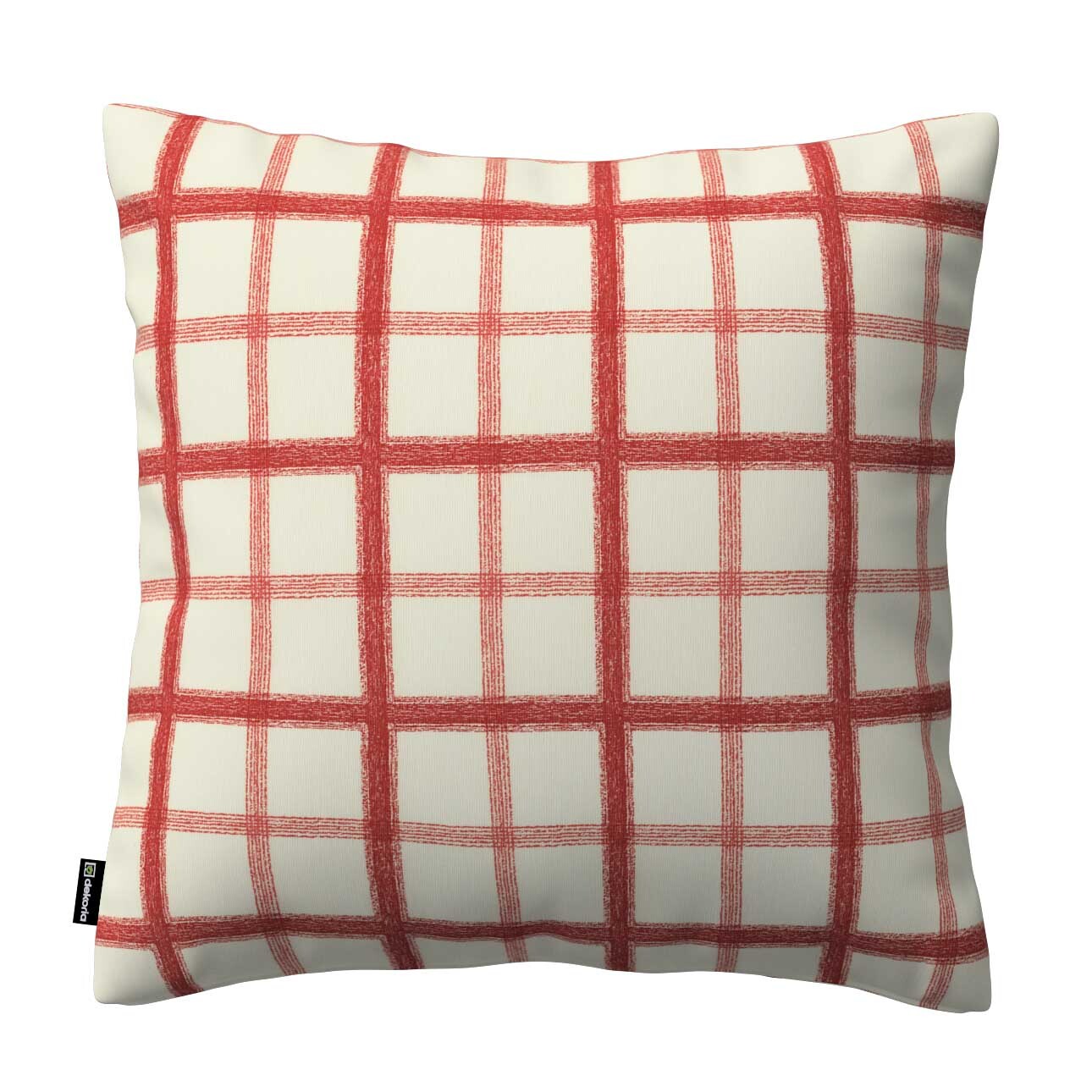 Karin - jednoduchá obliečka, bordové káro na svetlobéžovom podklade, 43 x 43 cm, Avinon, 131-15 Karin - jednoduchá obliečka, bordové káro na svetlobéžovom podklade, 43 x 43 cm, Avinon, 131-15