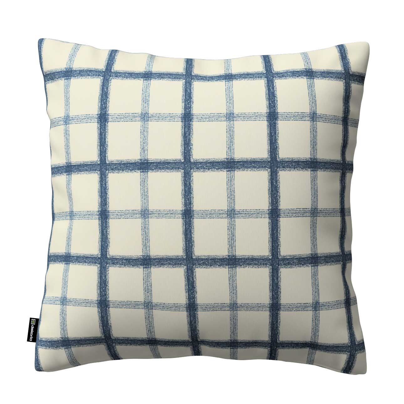 Karin - jednoduchá obliečka, modré káro na svetlobéžoom podklade, 43 x 43 cm, Avinon, 131-66 Karin - jednoduchá obliečka, modré káro na svetlobéžoom podklade, 43 x 43 cm, Avinon, 131-66