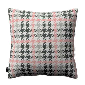 Karin - jednoduchá obliečka, ružovo- čierne pepito, 43 x 43 cm, Výpredaj, 137-75