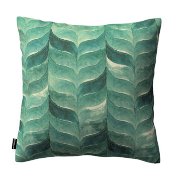 Karin - jednoduchá obliečka, smaragdovo - zelený vzor na plátne, 43 x 43 cm, Abigail, 143-16