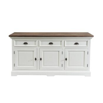 Komoda Brighton 180 x 55 x 95 cm white&natural grey, 180 x 55 x 95 cm