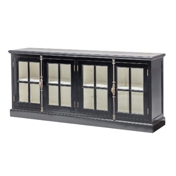 Komoda Josephine Black 190 cm, 190 x 45 x 85 cm