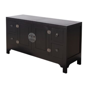 Komoda Modern 137 x 45x 76 cm black, 137 x 45 x 76 cm