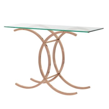Konzolový stolík Chica rose gold 128 x 40 x 79 cm, 128 x 40 x 79 cm