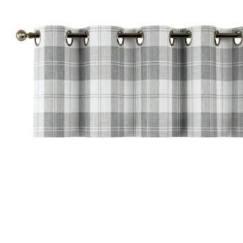 Krátky záves na kolieskach, sivo - biele káro, 260 x 40 cm, Edinburg, 115-79