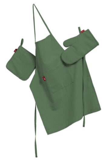 Kuchynský komplet chňapka, rukavica a zásterka, fľašovo zelená, komplet, Loneta, 133-18