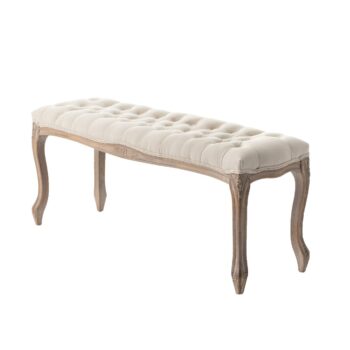 Lavička Isacco cream 114 x 38 x 48 cm:, 114 x 38 x 48 cm