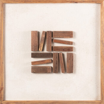 Nástenná dekorácia Esenia Wood 62x62cm, 62 x 5 x 62 cm