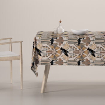 Obrus na stôl obdĺžnikový, béžovo-hnedá, Eden, 144-25