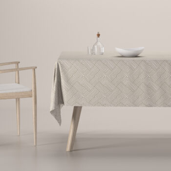 Obrus na stôl obdĺžnikový, béžovo-krémové geometrické vzory, Sunny, 143-44