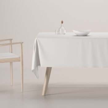 Obrus na stôl obdĺžnikový, biela, Linen, 392-04