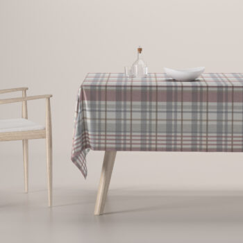 Obrus na stôl obdĺžnikový, červeno-šedá melanž, Scotti, 144-46