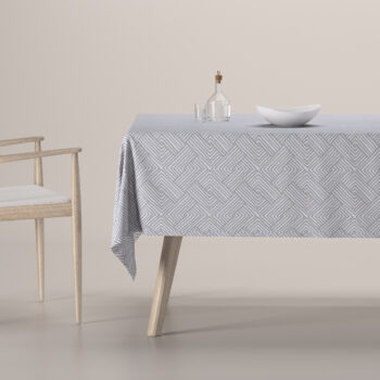 Obrus na stôl obdĺžnikový, geometrické sivé vzory, Sunny, 143-45