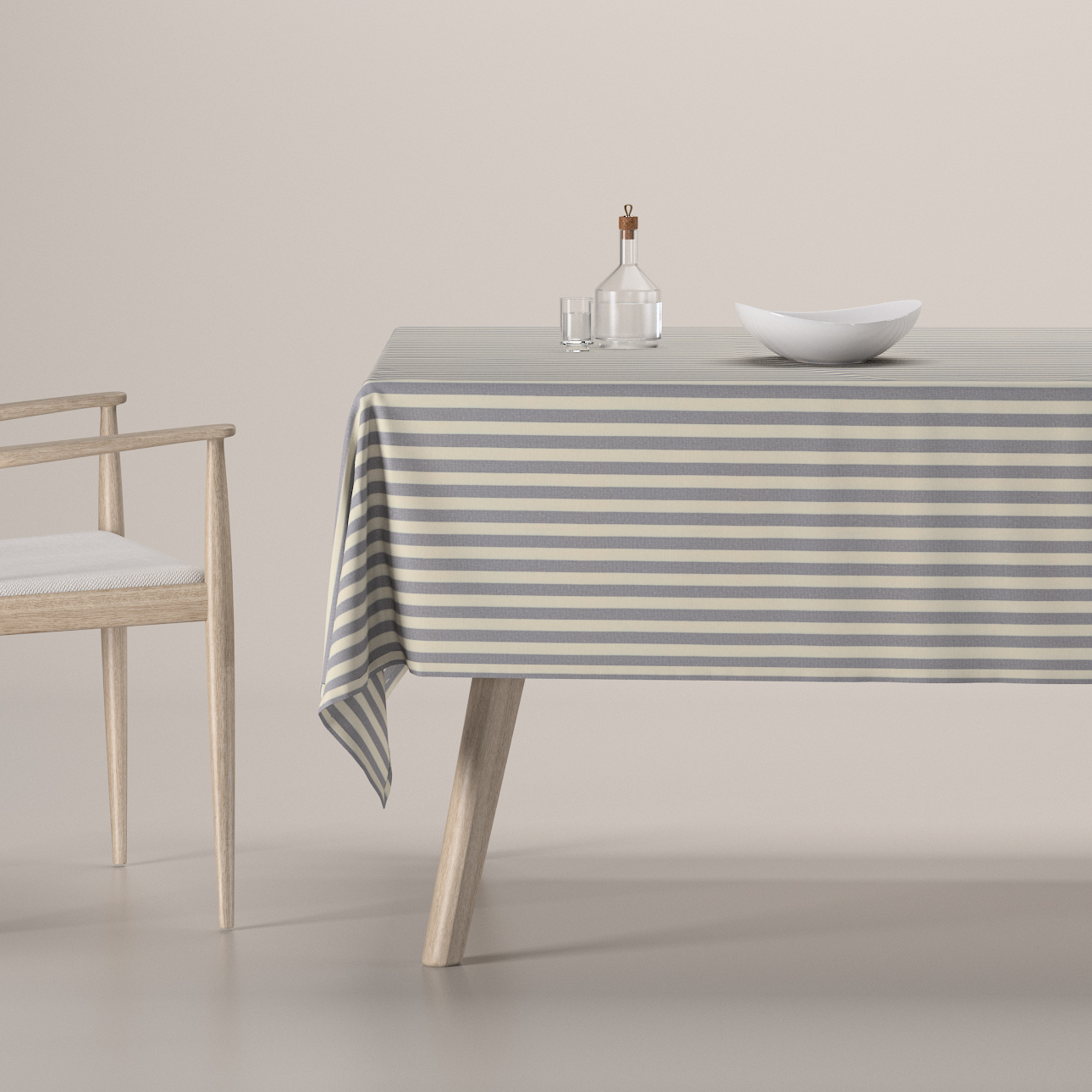 Obrus na stôl obdĺžnikový, granátovo-biele prúžky, Quadro, 136-02 Obrus na stôl obdĺžnikový, granátovo-biele prúžky, Quadro, 136-02