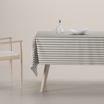 Obrus na stôl obdĺžnikový, granátovo-biele prúžky, Quadro, 136-02