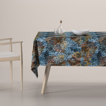 Obrus na stôl obdĺžnikový, modro-oranžová, Intenso Premium, 144-37