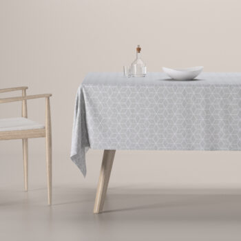 Obrus na stôl obdĺžnikový, vzor kocky na sivom podklade, Sunny, 143-50