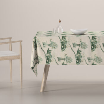 Obrus na stôl obdĺžnikový, zeleno-béžová, Avinon, 629-44