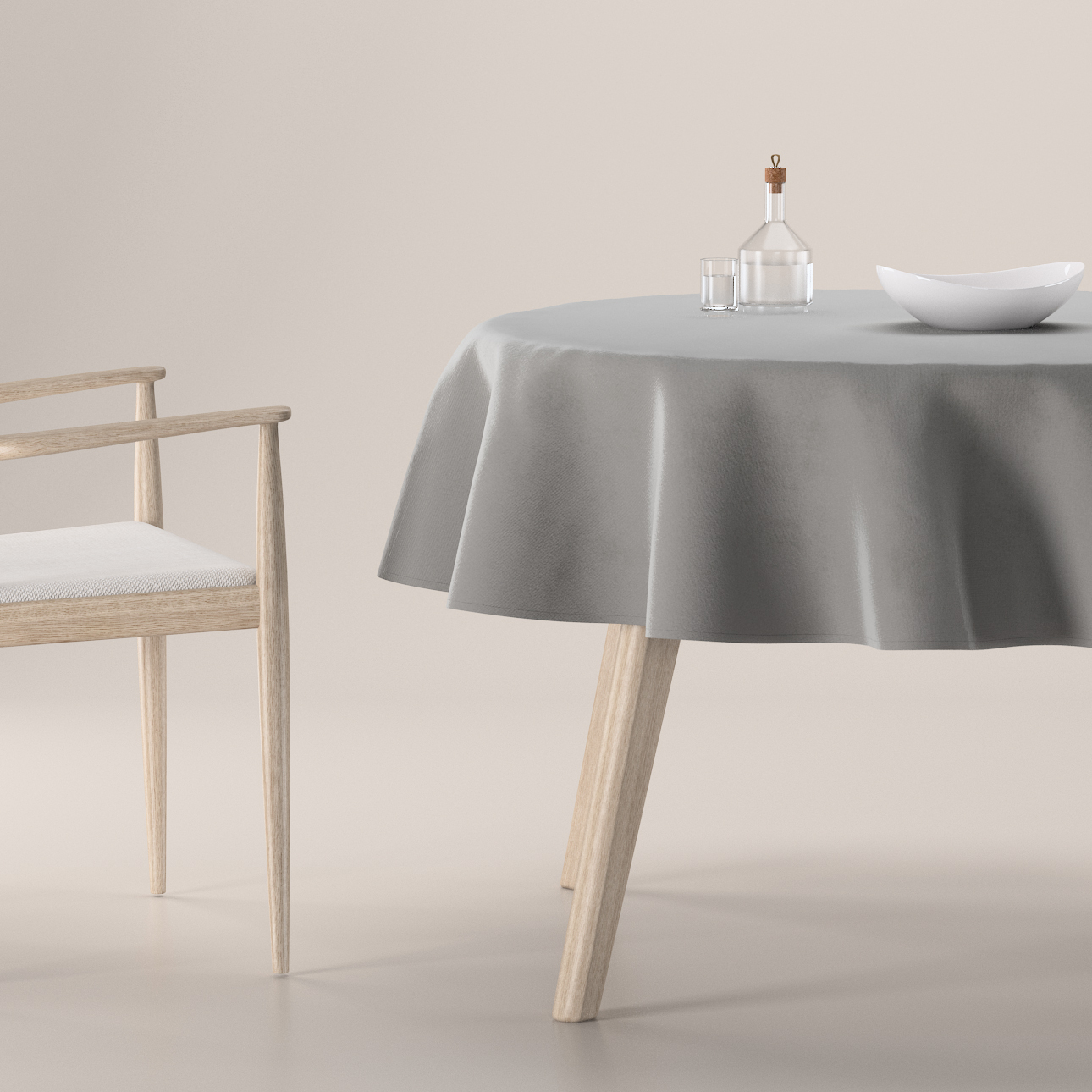 Obrus okrúhly, béžovo šedá, Crema, 179-10 Obrus okrúhly, béžovo šedá, Crema, 179-10