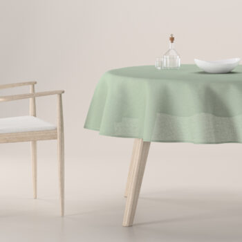 Obrus okrúhly, eukalyptus zelená, Sensuale Premium, 144-56