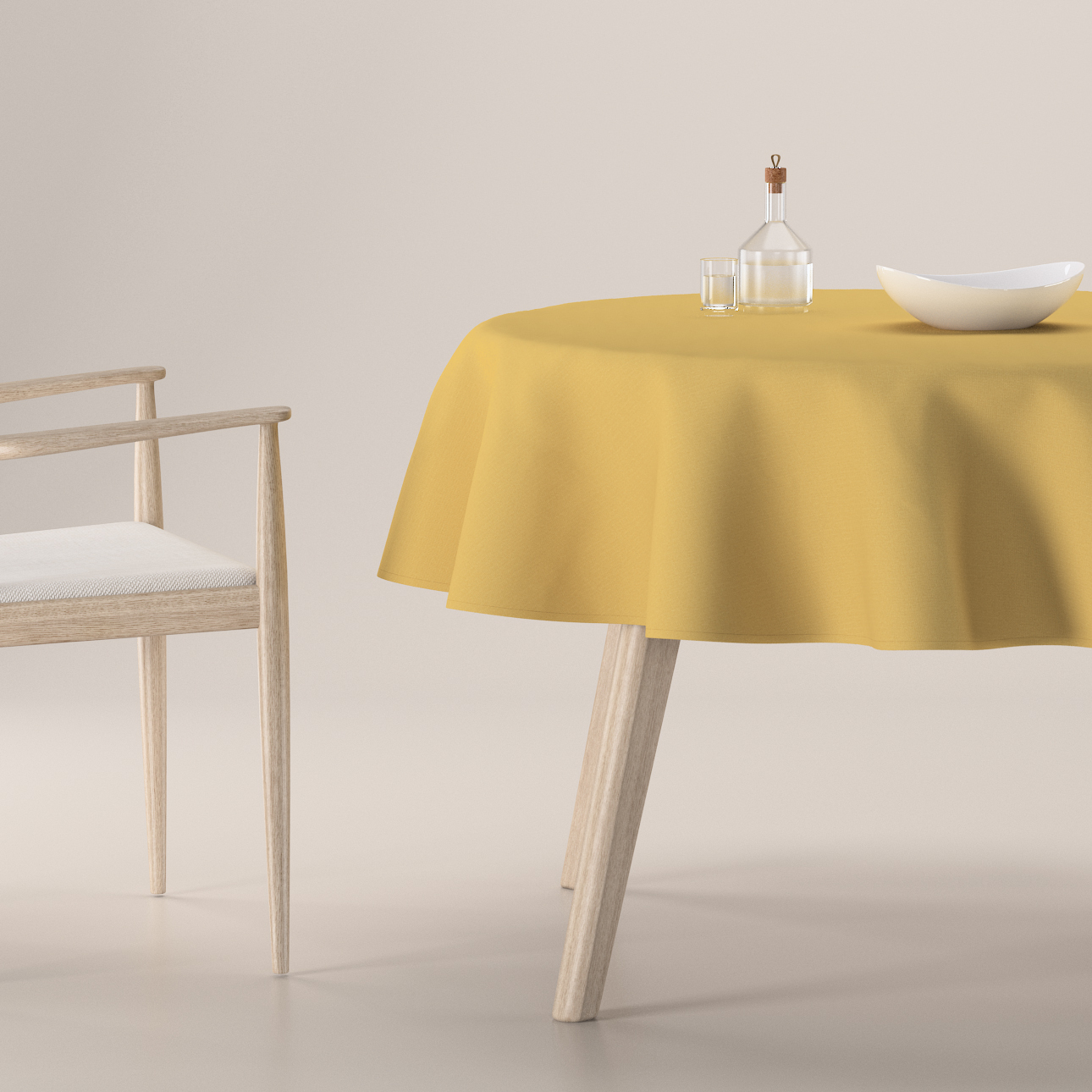 Obrus okrúhly, matná žltá, Cotton Panama, 702-41 Obrus okrúhly, matná žltá, Cotton Panama, 702-41