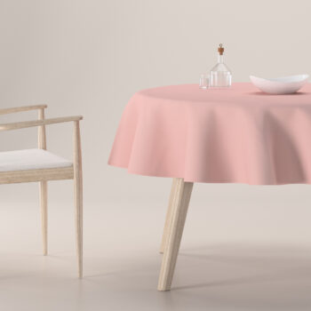 Obrus okrúhly, púdrovo ružová, Loneta, 133-39