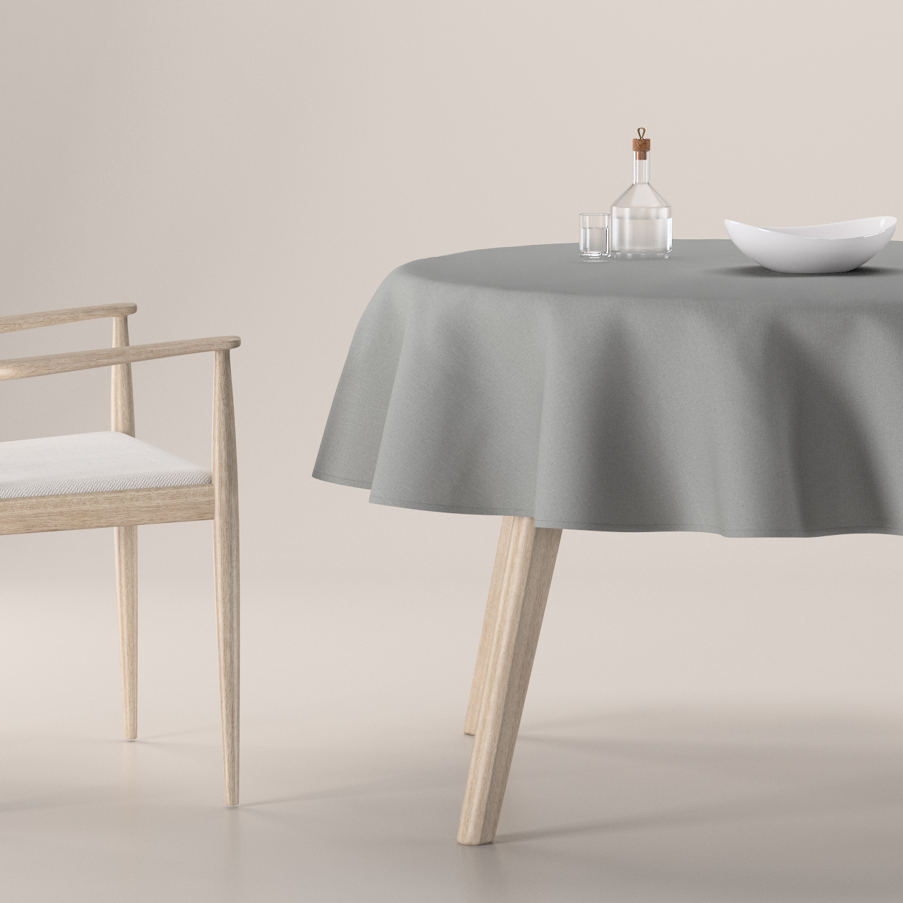 Obrus okrúhly, sivá, Loneta, 133-24 Obrus okrúhly, sivá, Loneta, 133-24