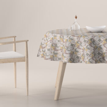 Obrus okrúhly, sivo-žltá, Arte, 144-06