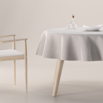 Obrus okrúhly, svetlosivá, Crema, 179-09