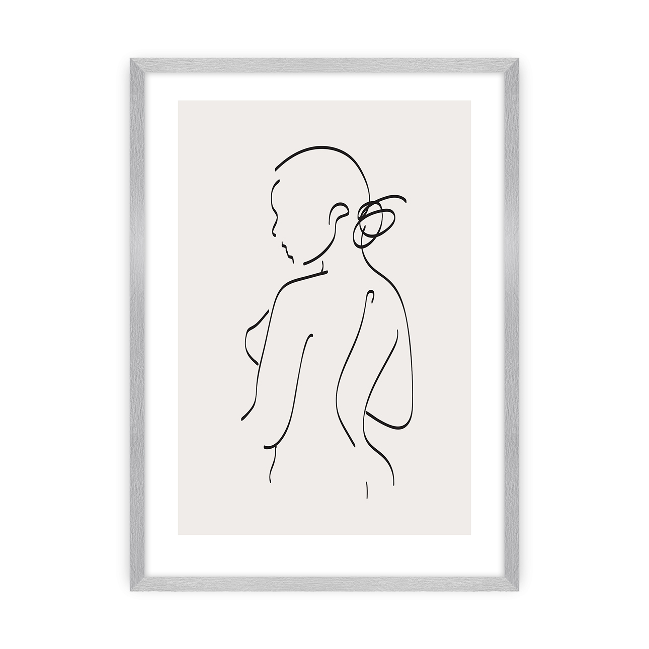 Plagát Body Line I, 21 x 30 cm, Ramka: Srebrna Plagát Body Line I, 21 x 30 cm, Ramka: Srebrna