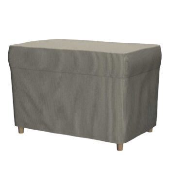 Poťah na podnožku Strandmon, ciepły szary sztruks, 60 x 42 x 41 cm , Manchester, 701-39