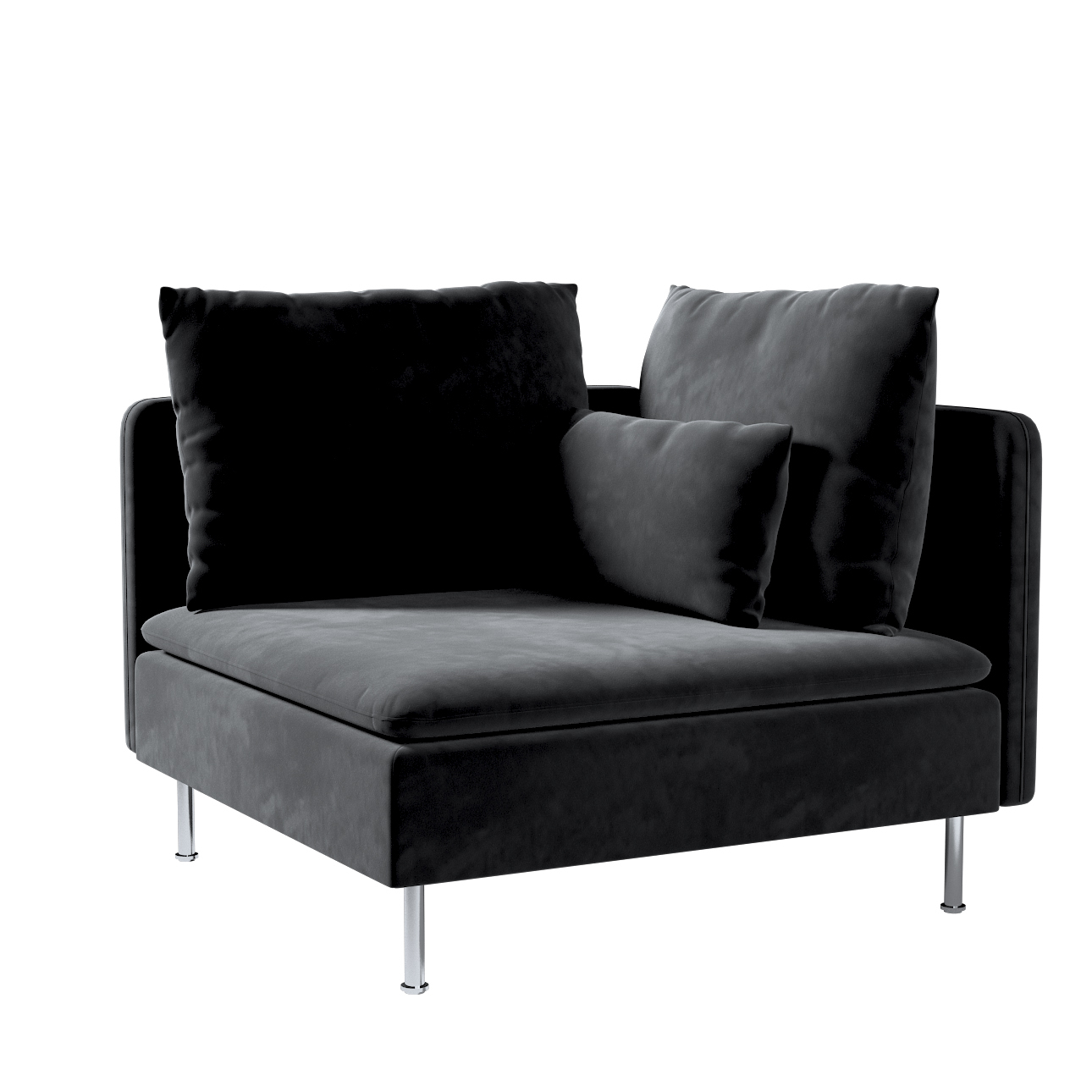 Poťah na rohový diel Söderhamn, Sort, Poťah na rohový diel Söderhamn, Velvet, 704-17 Poťah na rohový diel Söderhamn, Sort, Poťah na rohový diel Söderhamn, Velvet, 704-17