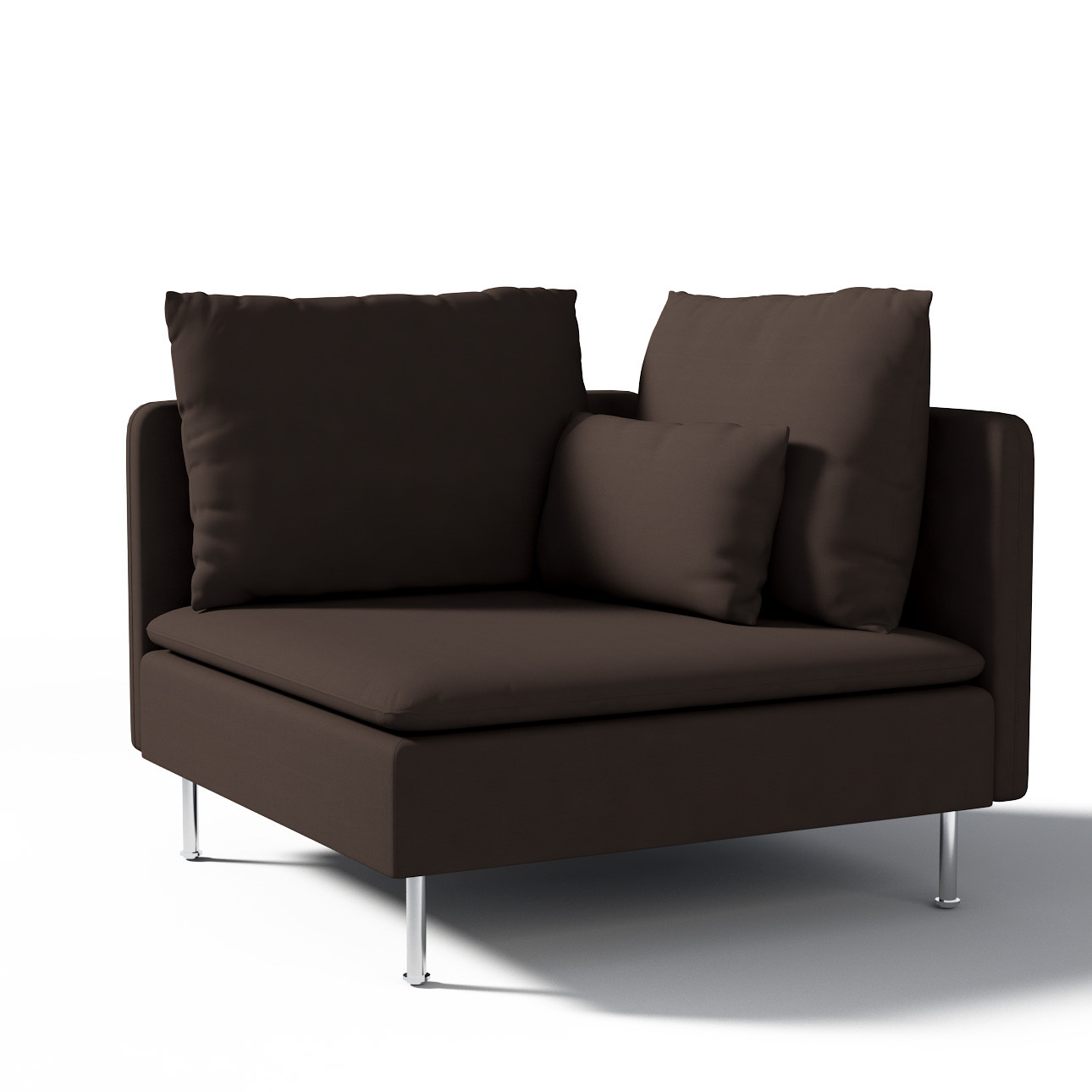 Poťah na rohový diel Söderhamn, čokoládová, Poťah na rohový diel Söderhamn, Cotton Panama, 702-03 Poťah na rohový diel Söderhamn, čokoládová, Poťah na rohový diel Söderhamn, Cotton Panama, 702-03