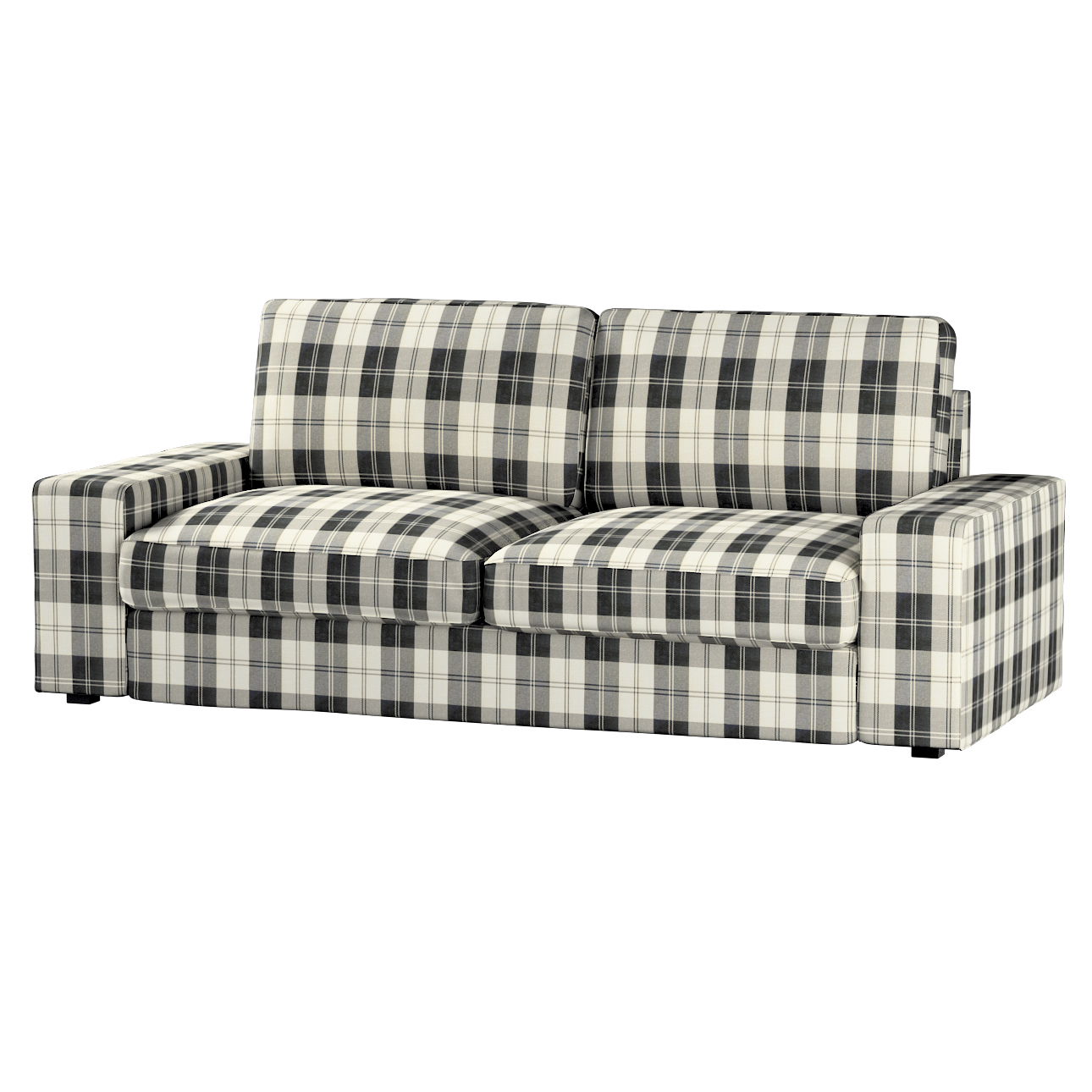 Poťah na sedačku Kivik 3-os., rozkladacia, čierno - biele káro, Poťah na sedačku Kivik 3-os. rozkladacia, Edinburg, 115-74 Poťah na sedačku Kivik 3-os., rozkladacia, čierno - biele káro, Poťah na sedačku Kivik 3-os. rozkladacia, Edinburg, 115-74