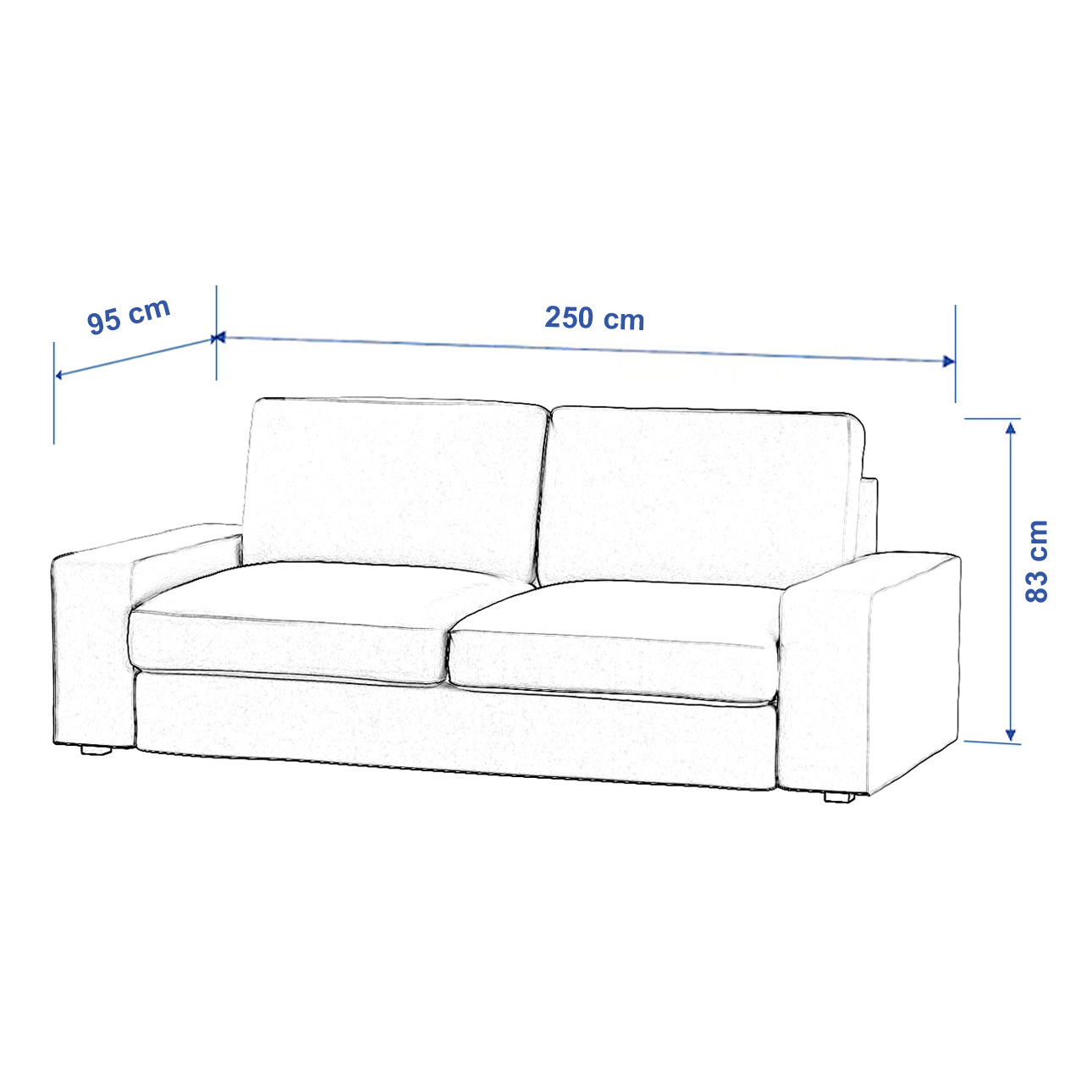 Poťah na sedačku Kivik 3-os., rozkladacia, fialová, Poťah na sedačku Kivik 3-os. rozkladacia, Etna, 161-27 Poťah na sedačku Kivik 3-os., rozkladacia, fialová, Poťah na sedačku Kivik 3-os. rozkladacia, Etna, 161-27