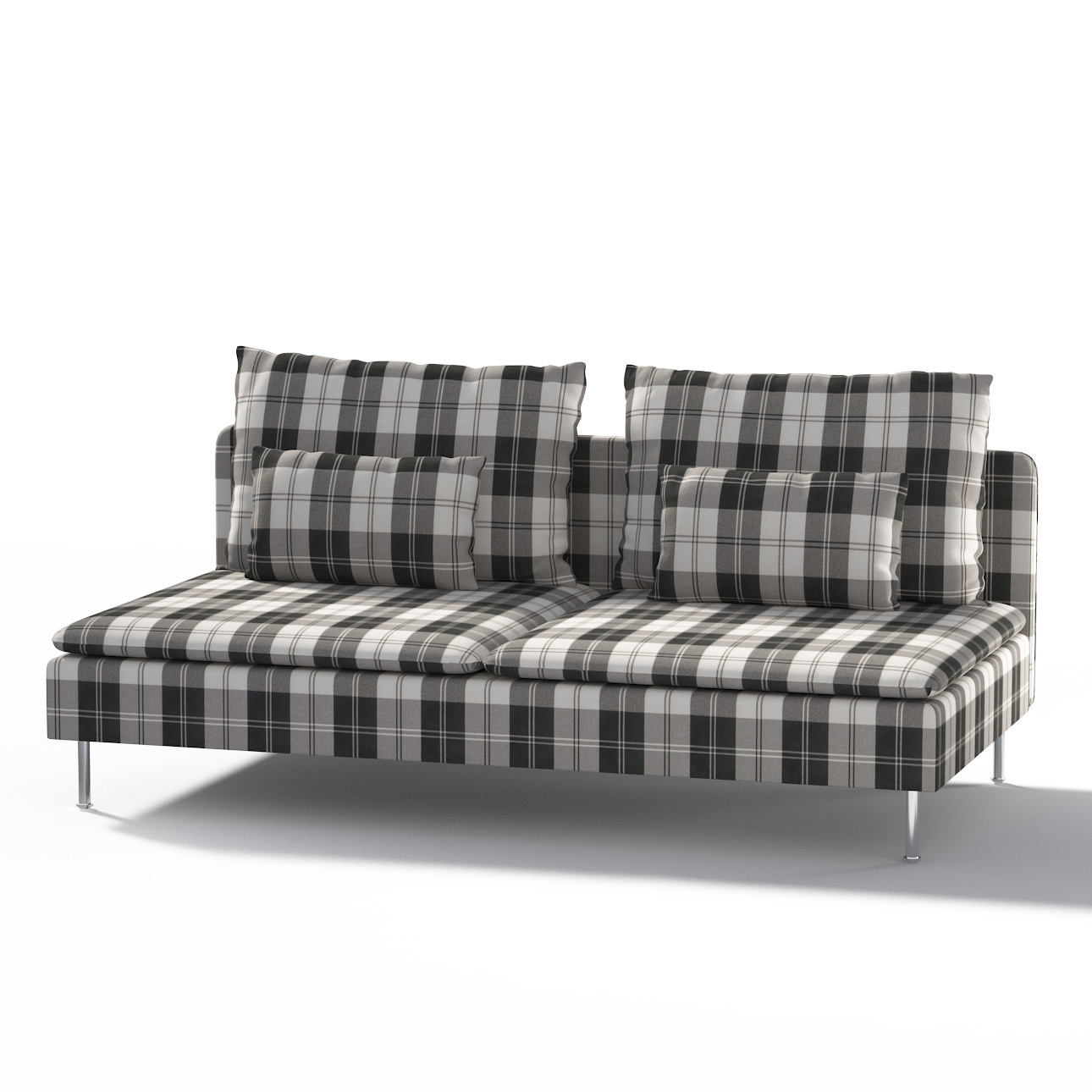 Poťah na trojpohovku Söderhamn, 3-os., čierno - biele káro, Poťah na trojpohovku Söderhamn, Edinburg, 115-74 Poťah na trojpohovku Söderhamn, 3-os., čierno - biele káro, Poťah na trojpohovku Söderhamn, Edinburg, 115-74