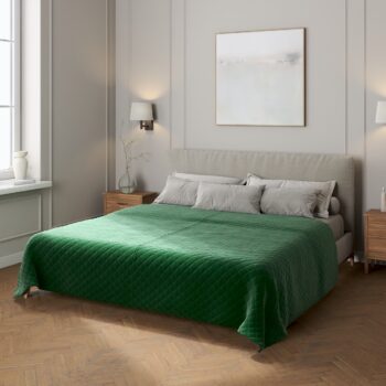 Prehoz prešívaný do kosoštvorcov, Grøn, Velvet, 704-13