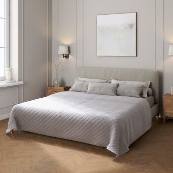 Prehoz prešívaný do kosoštvorcov, Lysegrå, Velvet, 704-24