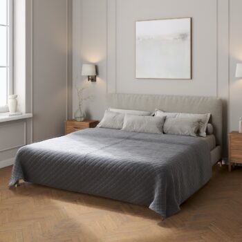 Prehoz prešívaný do kosoštvorcov, Mørkegrå, Velvet, 704-12