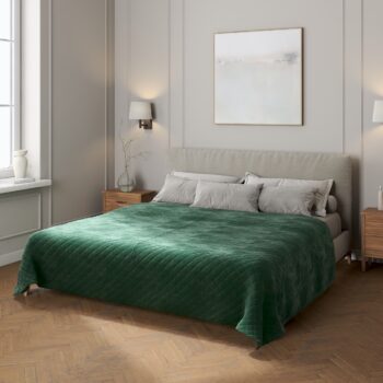 Prehoz prešívaný do kosoštvorcov, Mørkegrøn, Velvet, 704-25