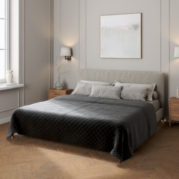 Prehoz prešívaný do kosoštvorcov, Sort, Velvet, 704-17