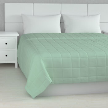 Prehoz prešívaný do štvorcov, eukaliptovo zelená, Loneta, 133-61