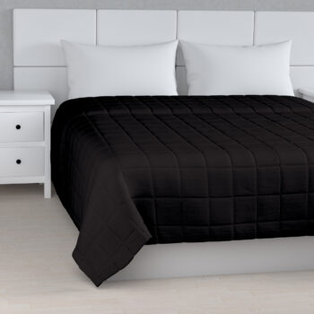 Prehoz prešívaný do štvorcov, grafitová, Cotton Panama, 702-08