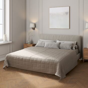 Prehoz prešívaný do štvorcov, grafitová, Edinburg, 115-77