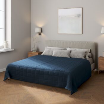 Prehoz prešívaný do štvorcov, granátová, Quadro, 136-04