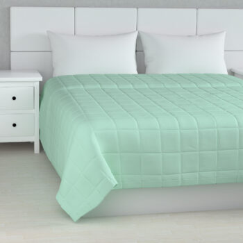 Prehoz prešívaný do štvorcov, mätová, Loneta, 133-37