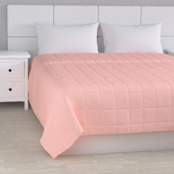 Prehoz prešívaný do štvorcov, púdrovo ružová, Loneta, 133-39